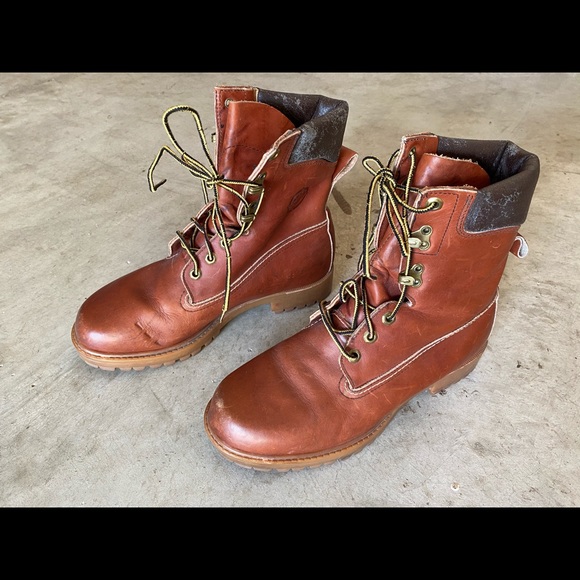 HERMAN SURVIVORS Boots 7.5N Mens Brown Leather - Picture 1 of 8